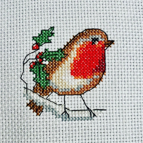 robin cross stitch