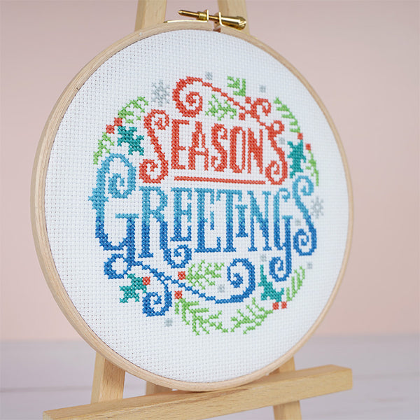 seasons greetings cross stitch