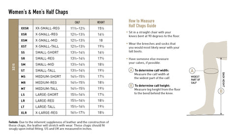 Ariat Calf Size Chart