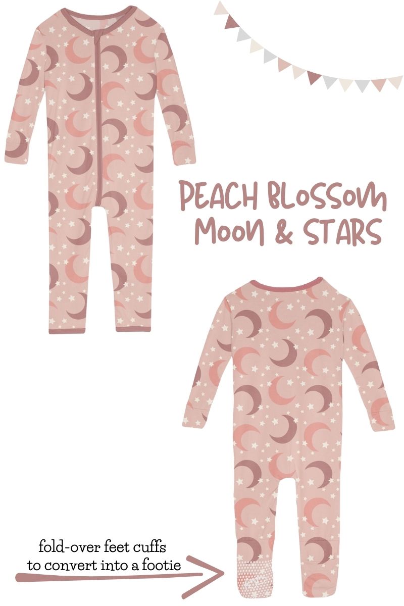 Peach Blossom Moon & Stars Convertible Romper