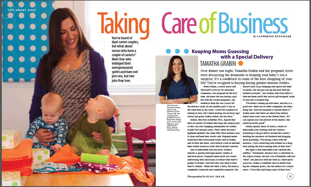 Baby Riddle Featured in Scrubs Magazine