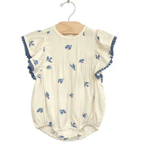 Flutter Romper - Bluebirds | City Mouse - English Country Market