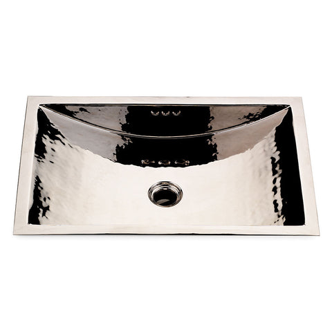 Normandy Drop In Or Undermount Rectangular Hammered Copper Lavatory Sink 15 3 8 X 11 7 16 X 5 1 8 In Nickel