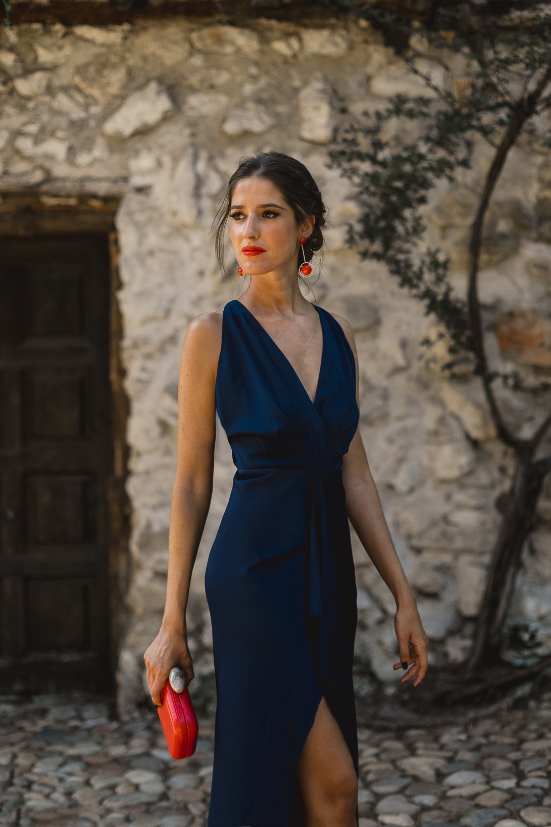 Joya estafa Favor Vestido Lina Azul Noche · Ipanema · | Bruna