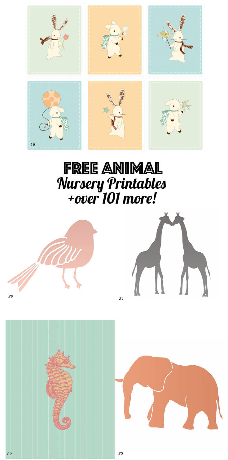 Printable Nursery Animals