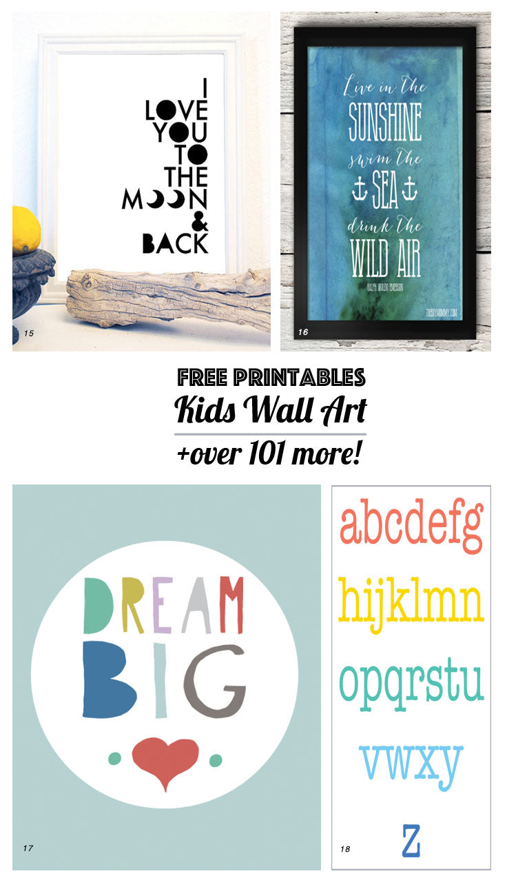 Free Kids Wall Art Free Printables