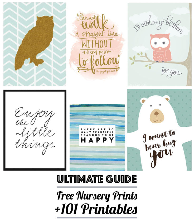 Free Nursery Art the ULTIMATE Guide to Over 101 Free Printables!