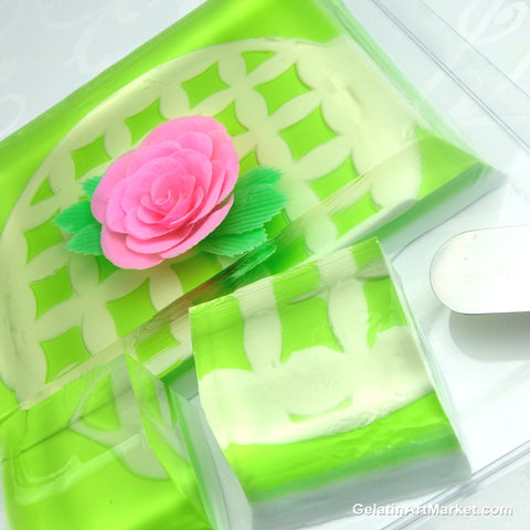 Gelatin Art Flower Cake