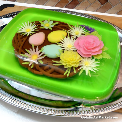 Gelatin Art Easter Cake