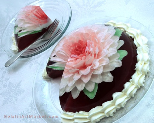 Gelatin Art Flower Cake Decorating