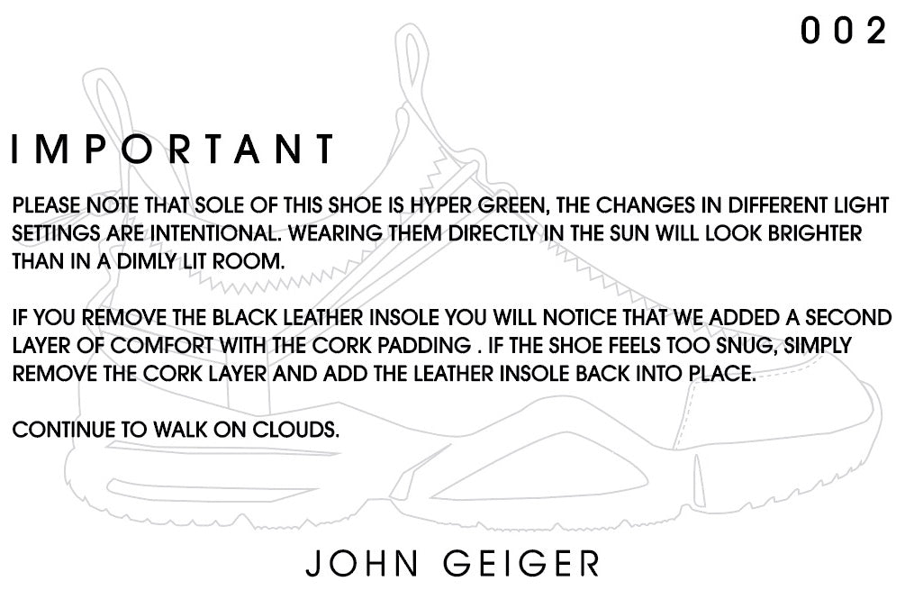 002 Low by John Geiger OG 'Black/Lime'