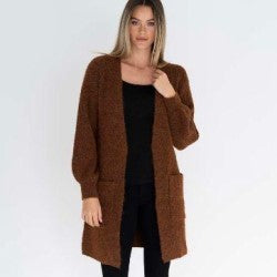 HUMIDITY LIFESTYLE Rust Lumi Cardigan