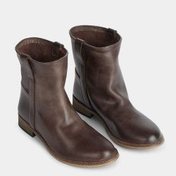 IVYLEE COPENHAGEN Dark Brown Evy Escuvado Ankle Boots