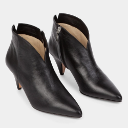 IVYLEE COPENHAGEN Black Vivian Anilin Leather Pointed Toe Boots