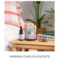 Warming winter candles and scents