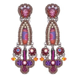 AYALA BAR Deep Fuchsia Lavender Colourful Earrings