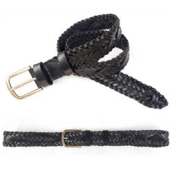 Rugged Hide Black Woven Belt