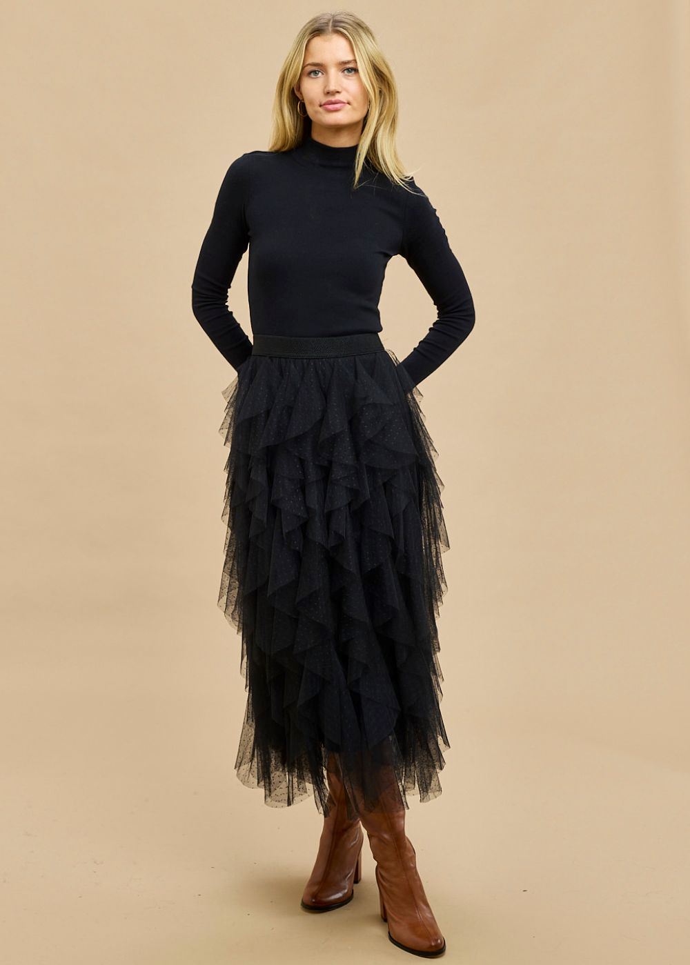 Her Lip To Layered Dot Tulle Long Skirt ロングスカート | endageism.com