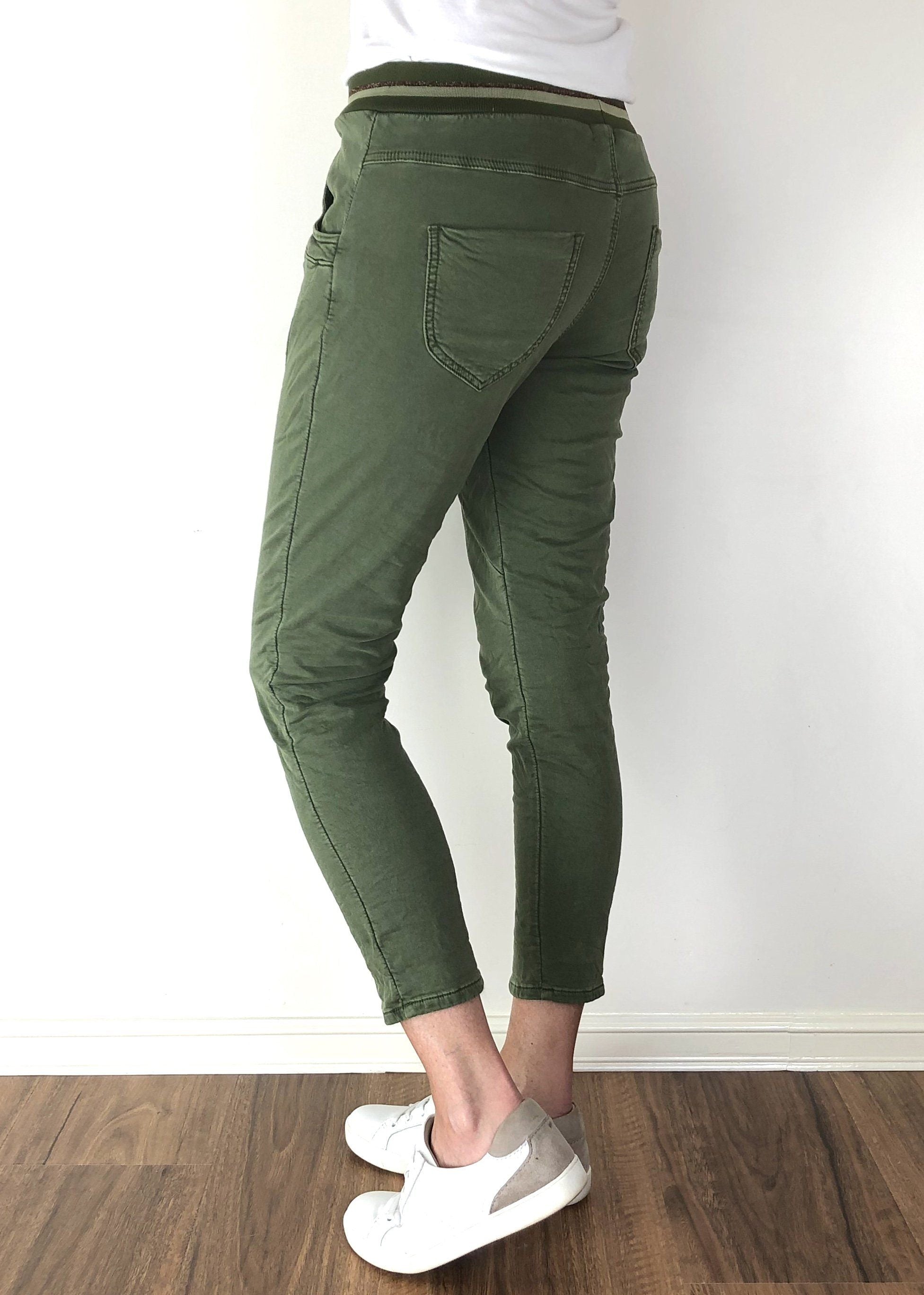 ITALIAN STAR | Khaki Ralph Jogger Jeans Online | Zabecca Living