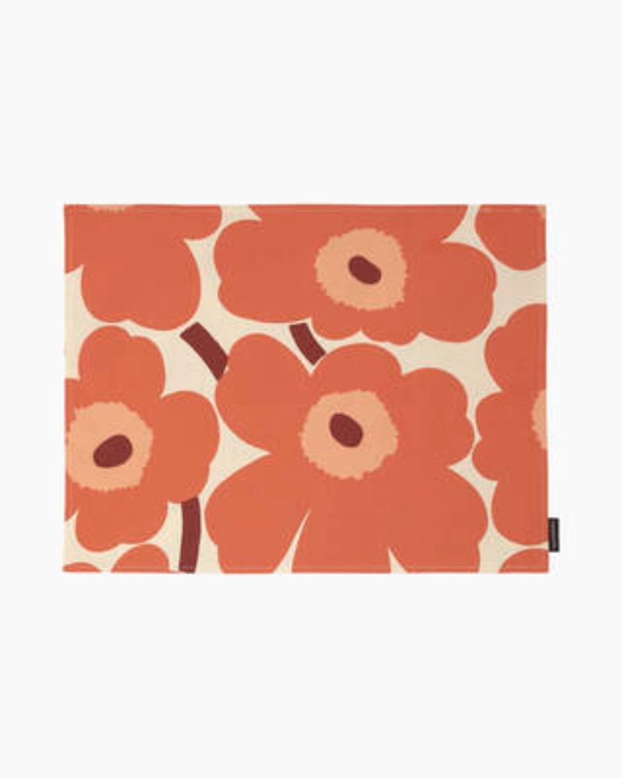 MARIMEKKO | Pieni Unikko Placemat - Orange/Burgundy | Zabecca Living