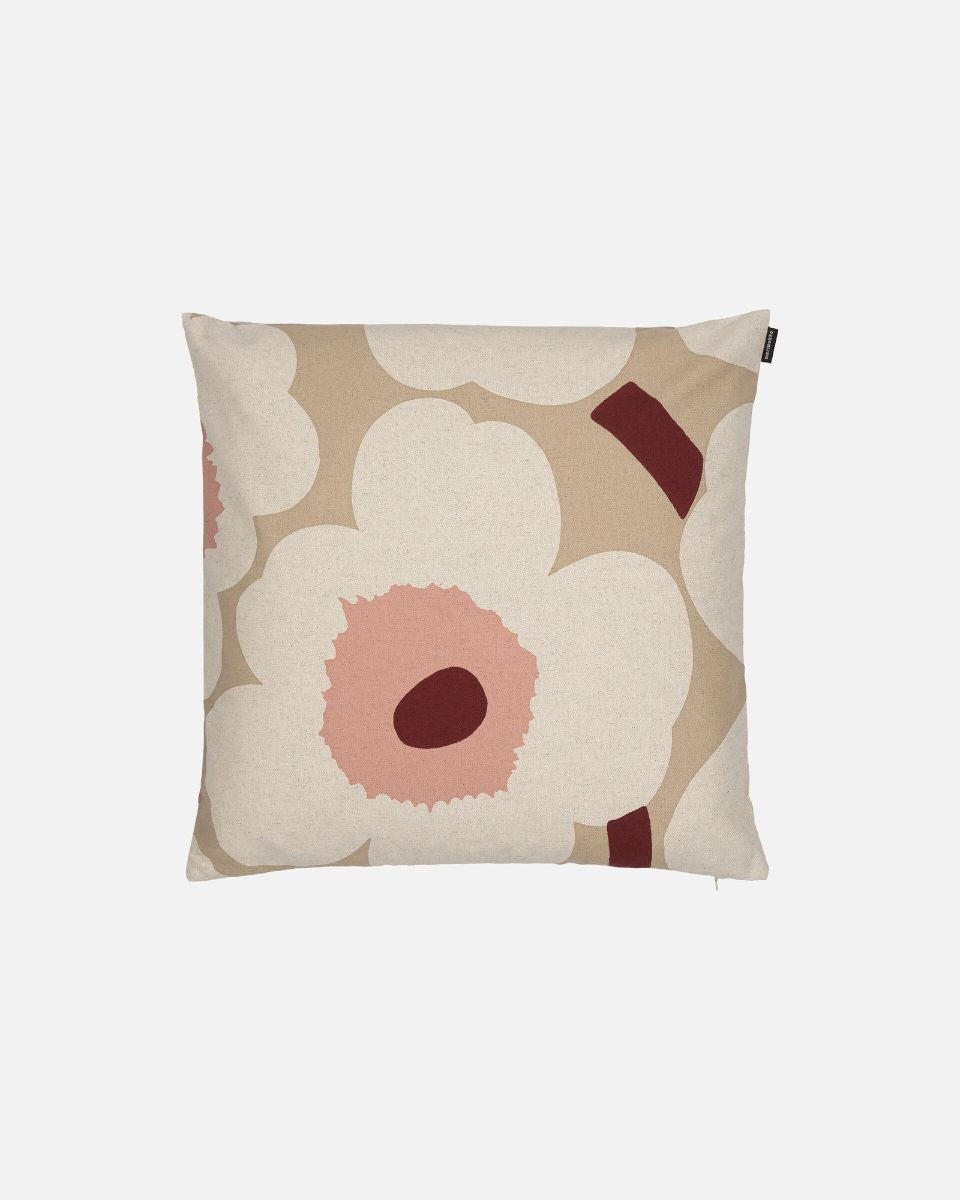 Marimekko | Unikko Cushion Cover - Beige/Linen/Rose | Zabecca Living