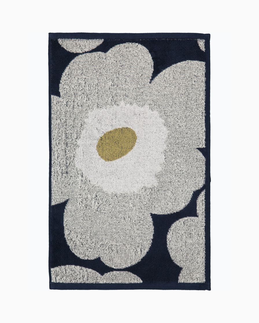 MARIMEKKO | Unikko Guest Towel - Navy/Light Grey | Zabecca Living