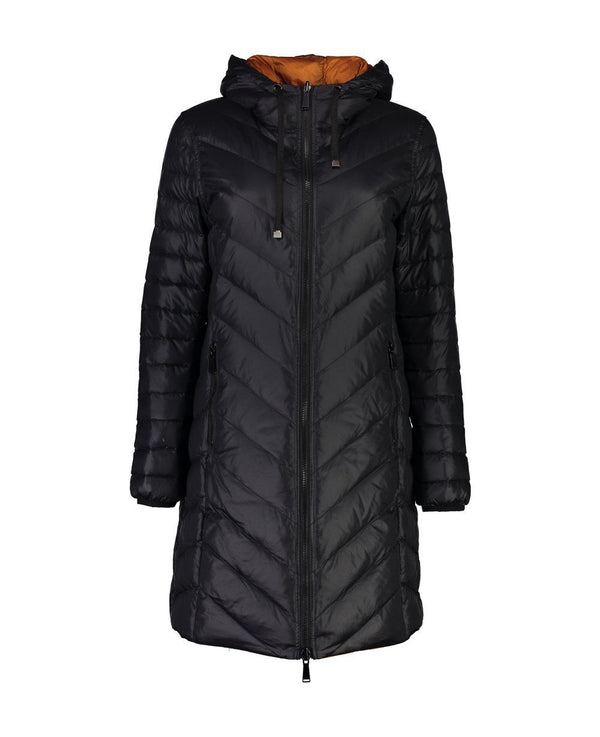 MOKE | Arnie Reversible Down Coat - Wetlook Black Tobacco - Zabecca Living