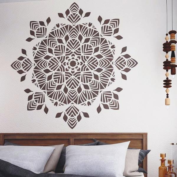 Wall Stencil - Geometric Symmetrical Mandala Stencil – StencilsLAB Wall ...