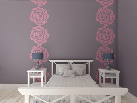 Wall Stencil Roses Stencil For Wall Decor Original Flower Stencil For Wall Decor