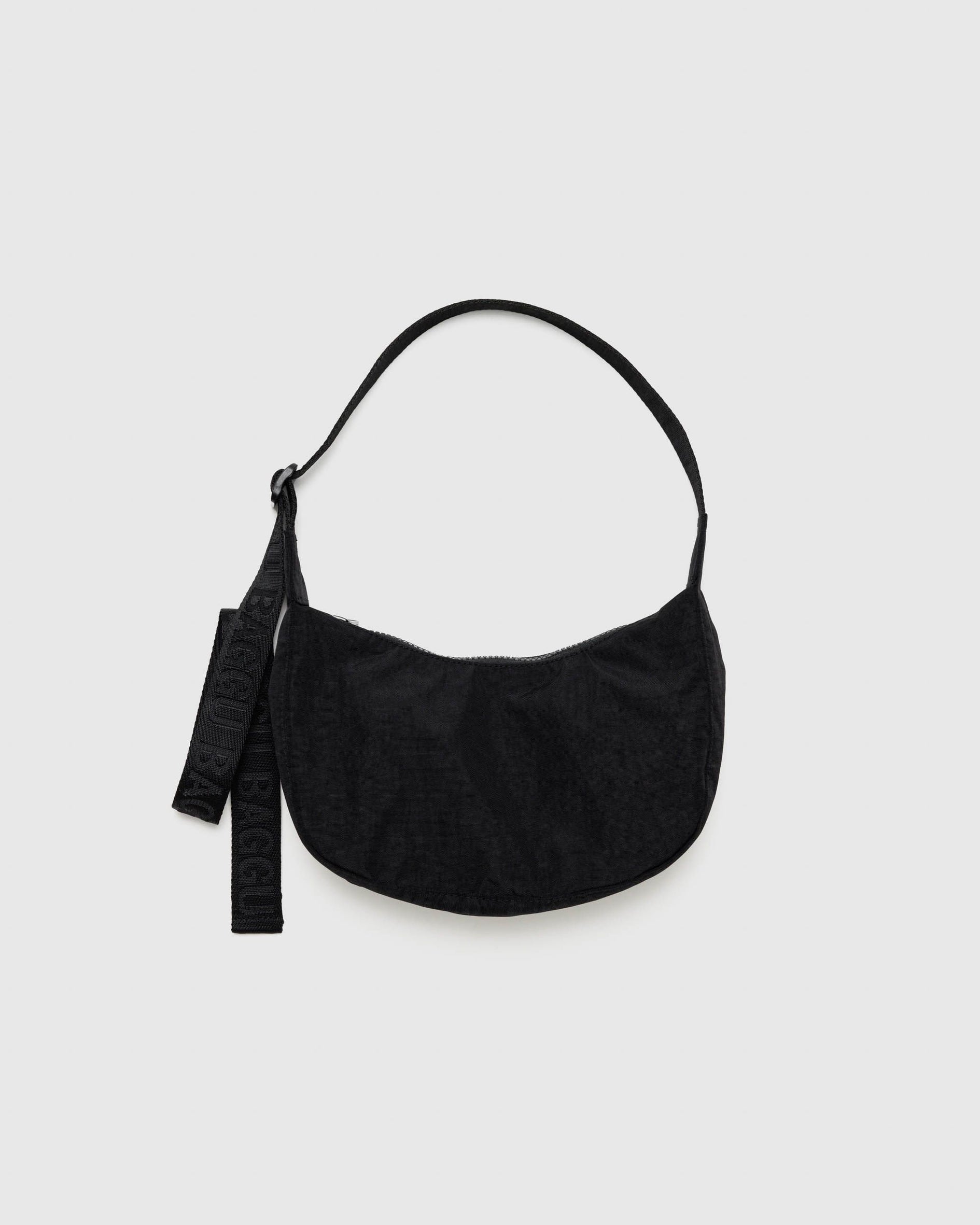 Small Nylon Crescent Bag - Black