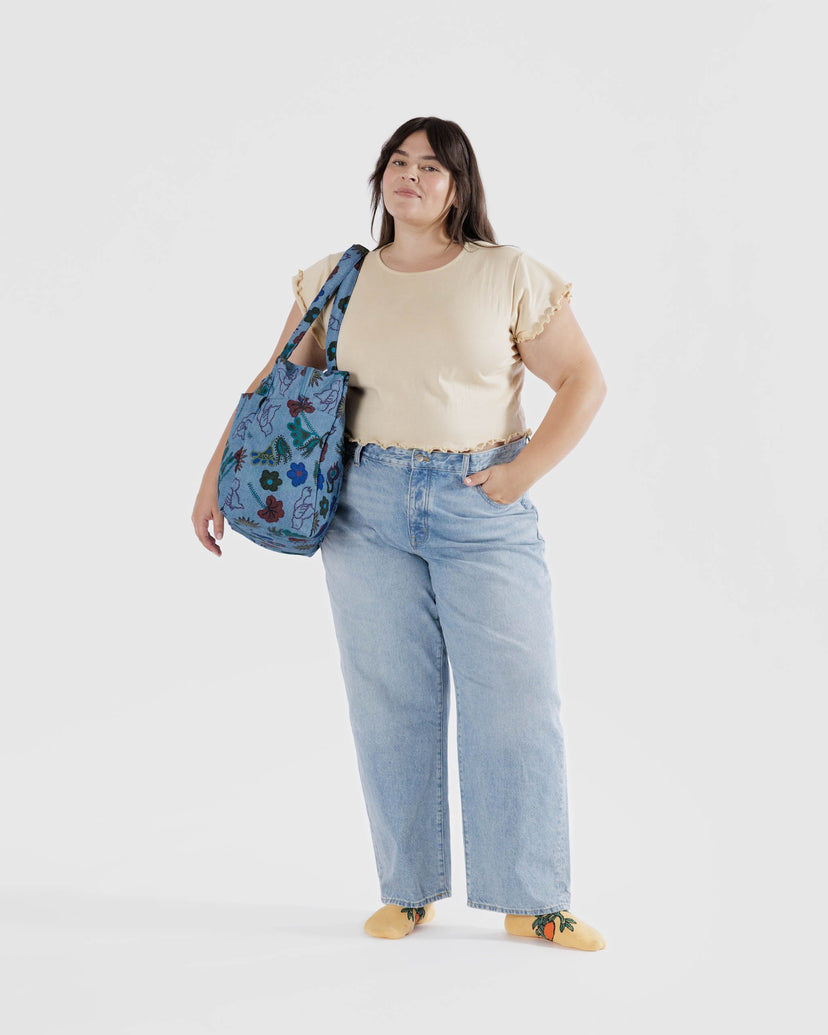 Cloud Carry-on in Digital Denim Birds