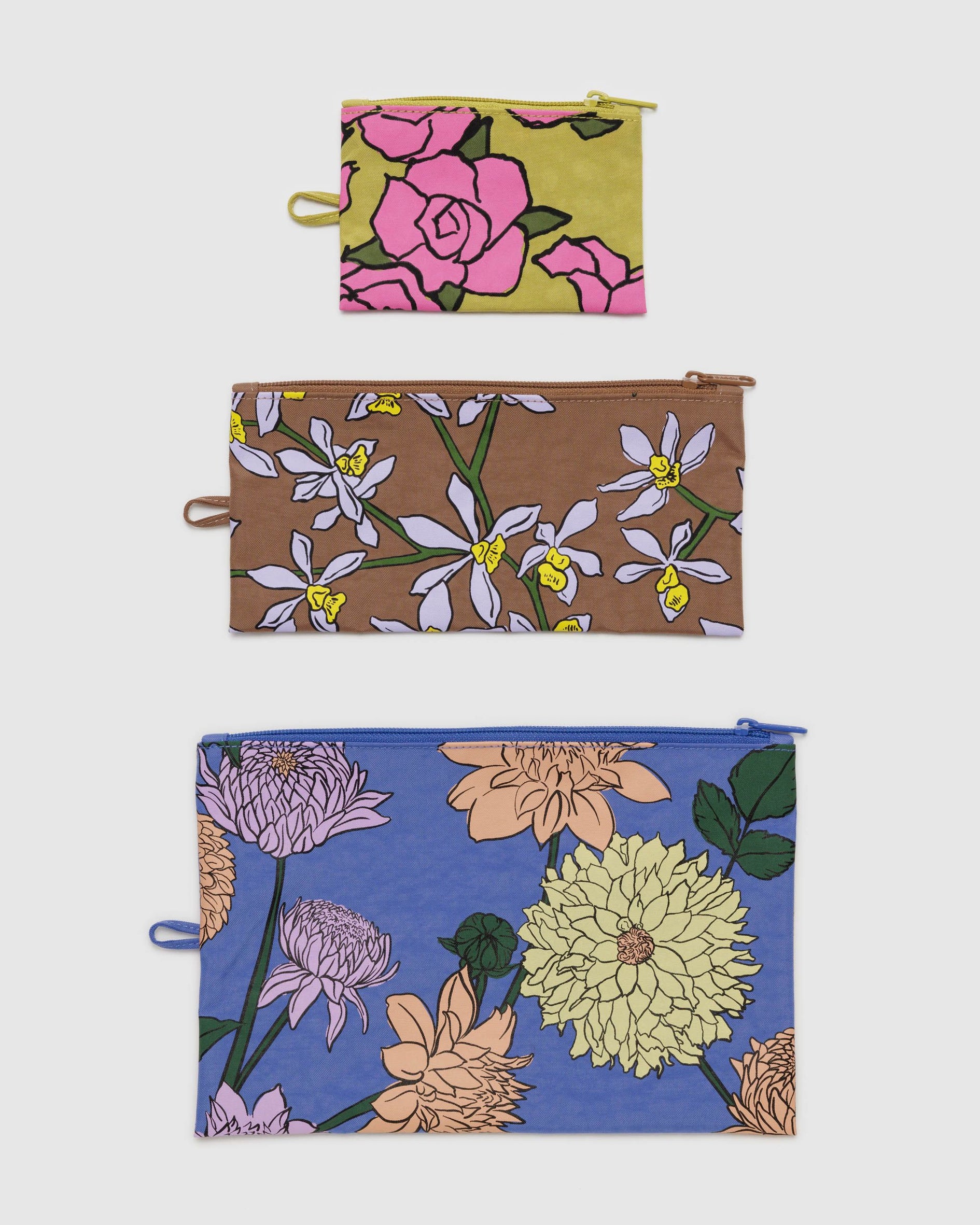 Flat Pouch Set - Garden Flowers