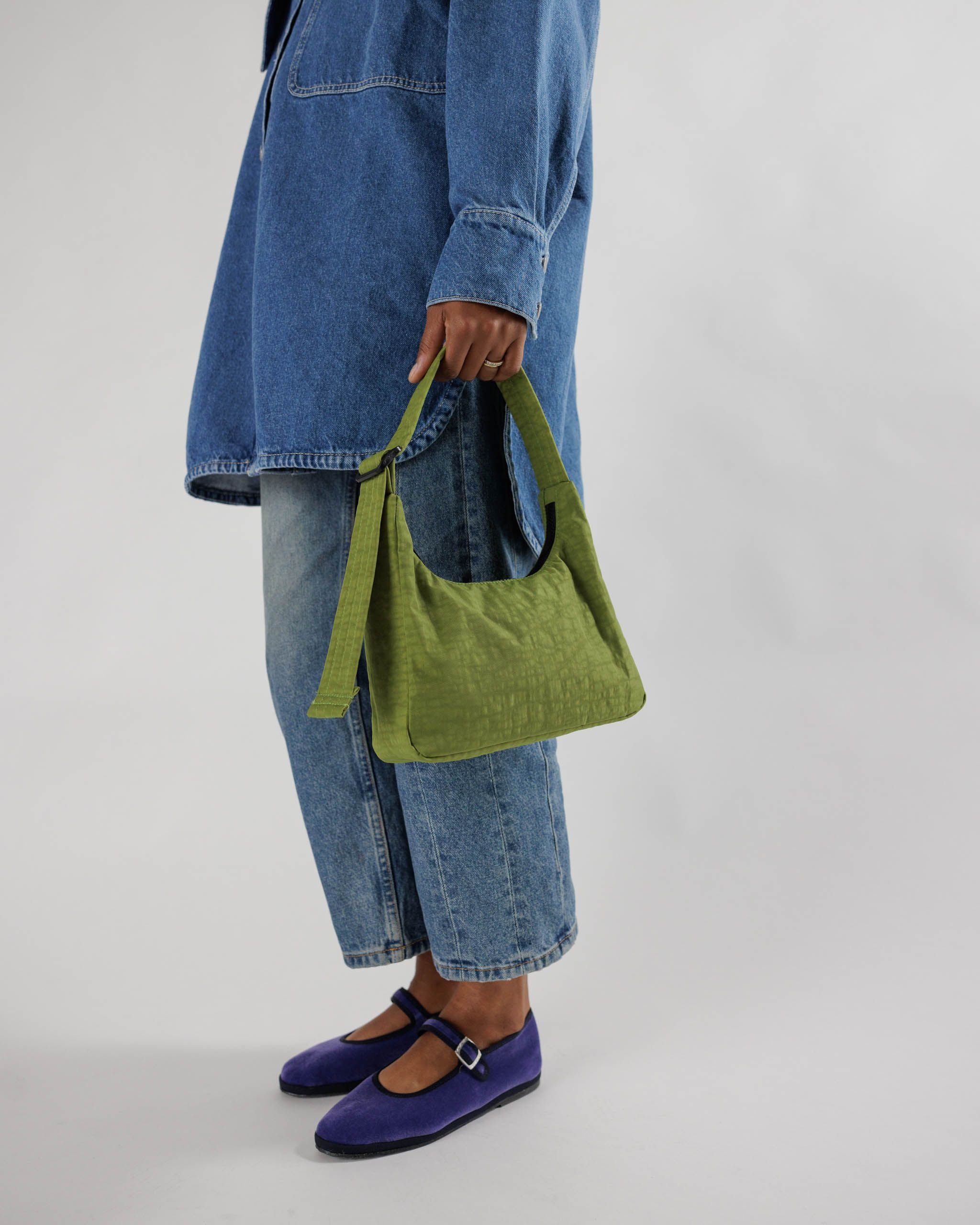 Mini Nylon Shoulder Bag : Aloe - Baggu