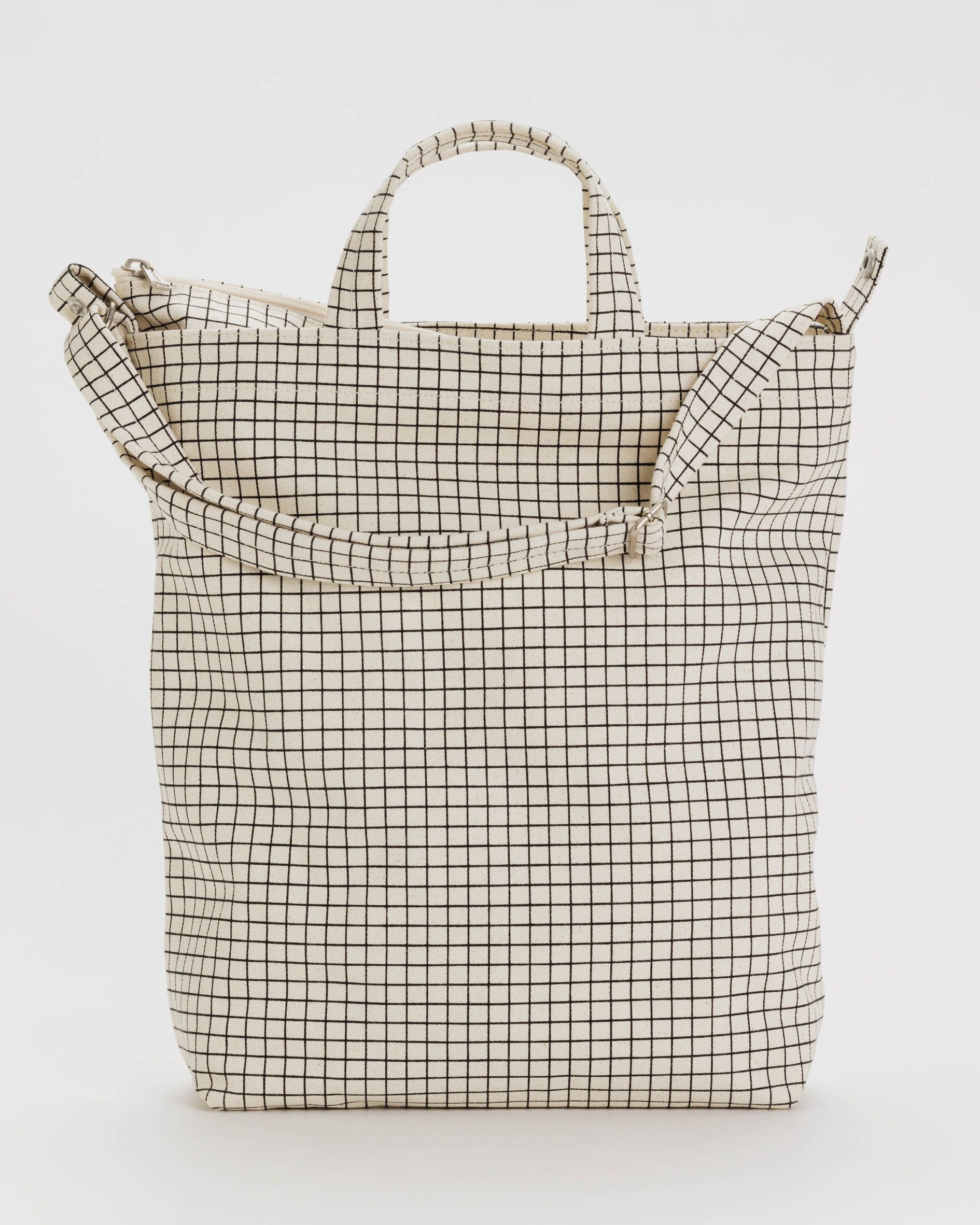 Zip Duck Bag in Natural Grid – Salt & Sundry