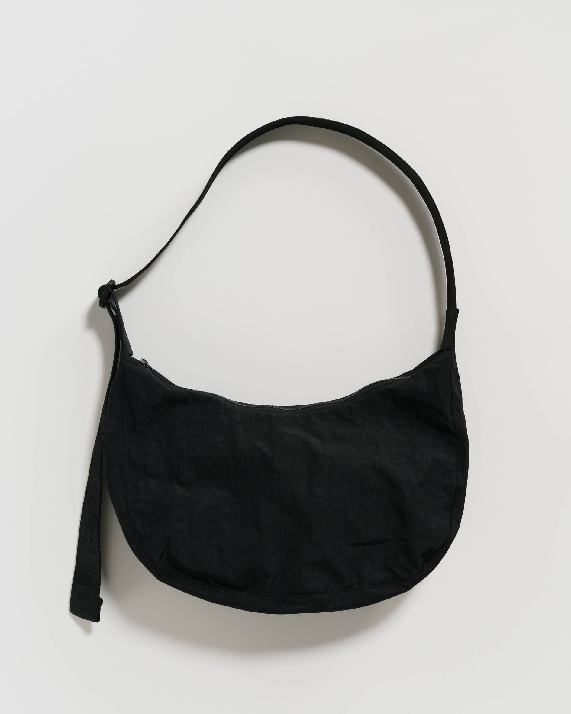 Medium Nylon Crescent Bag - Black 37.5"