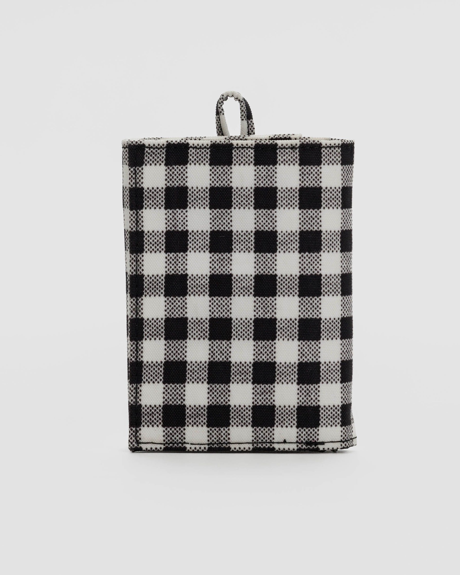 Snap Wallet - Black & White Gingham