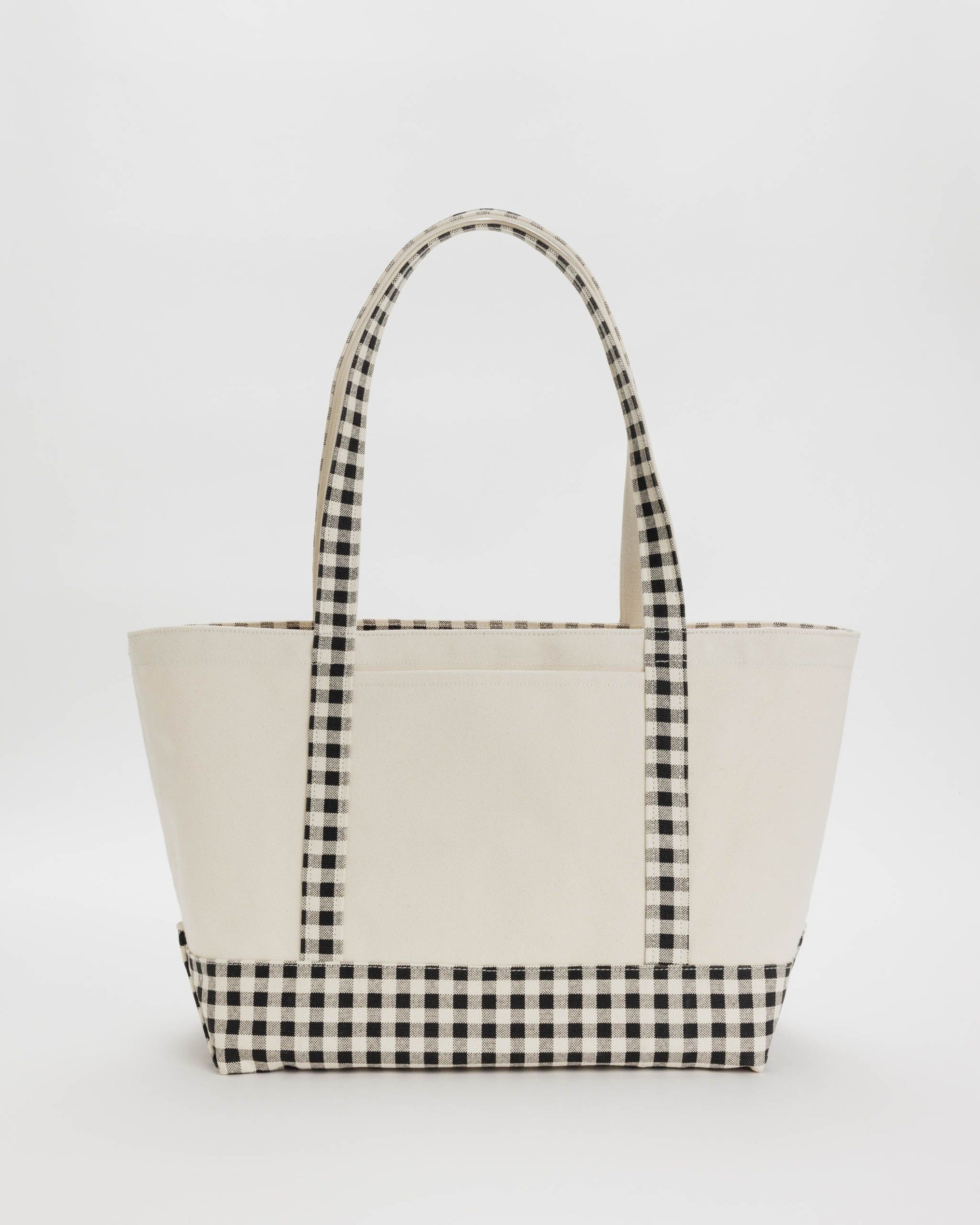 Medium Heavyweight Canvas Tote - Black & White Gingham