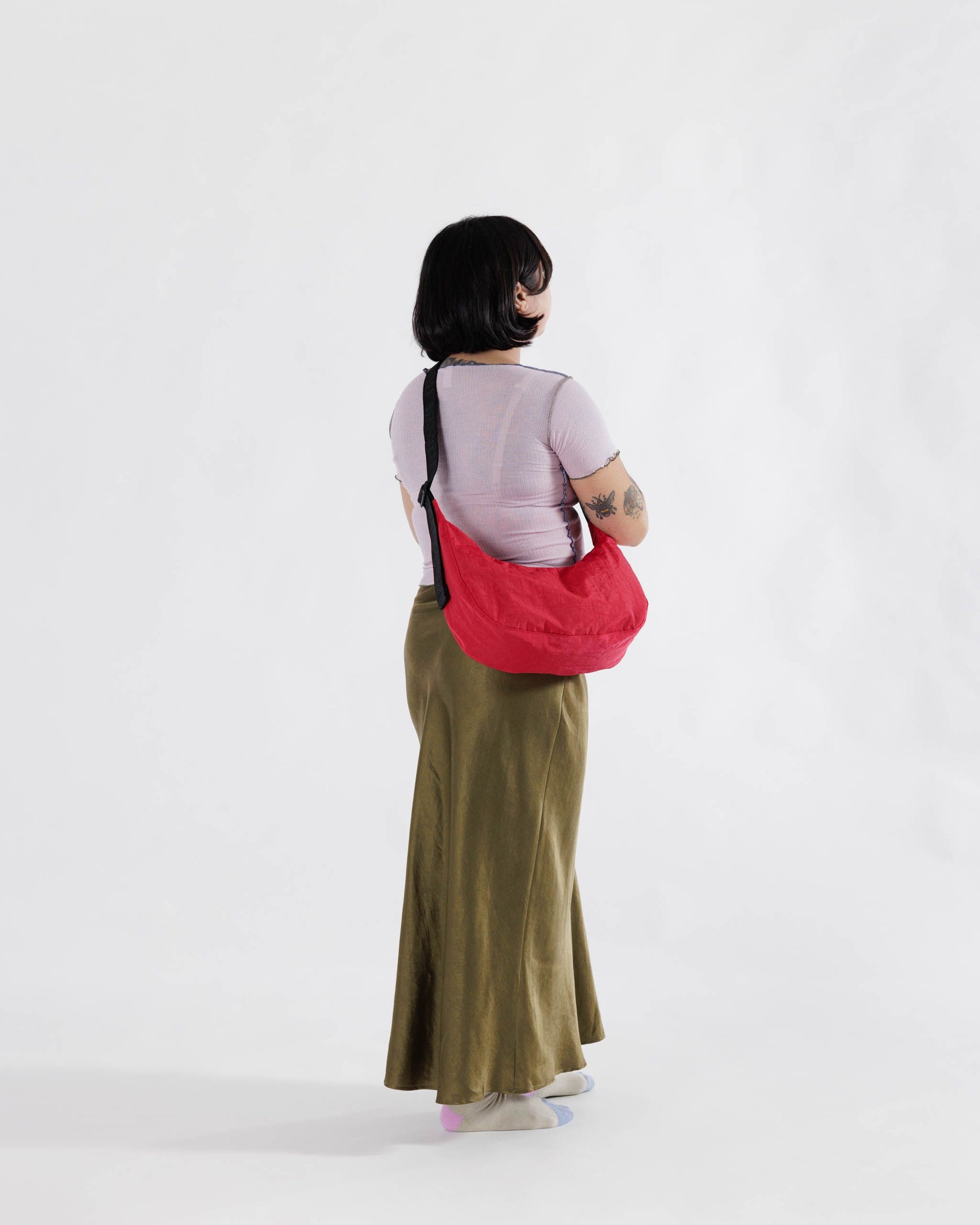 Medium Nylon Crescent Bag