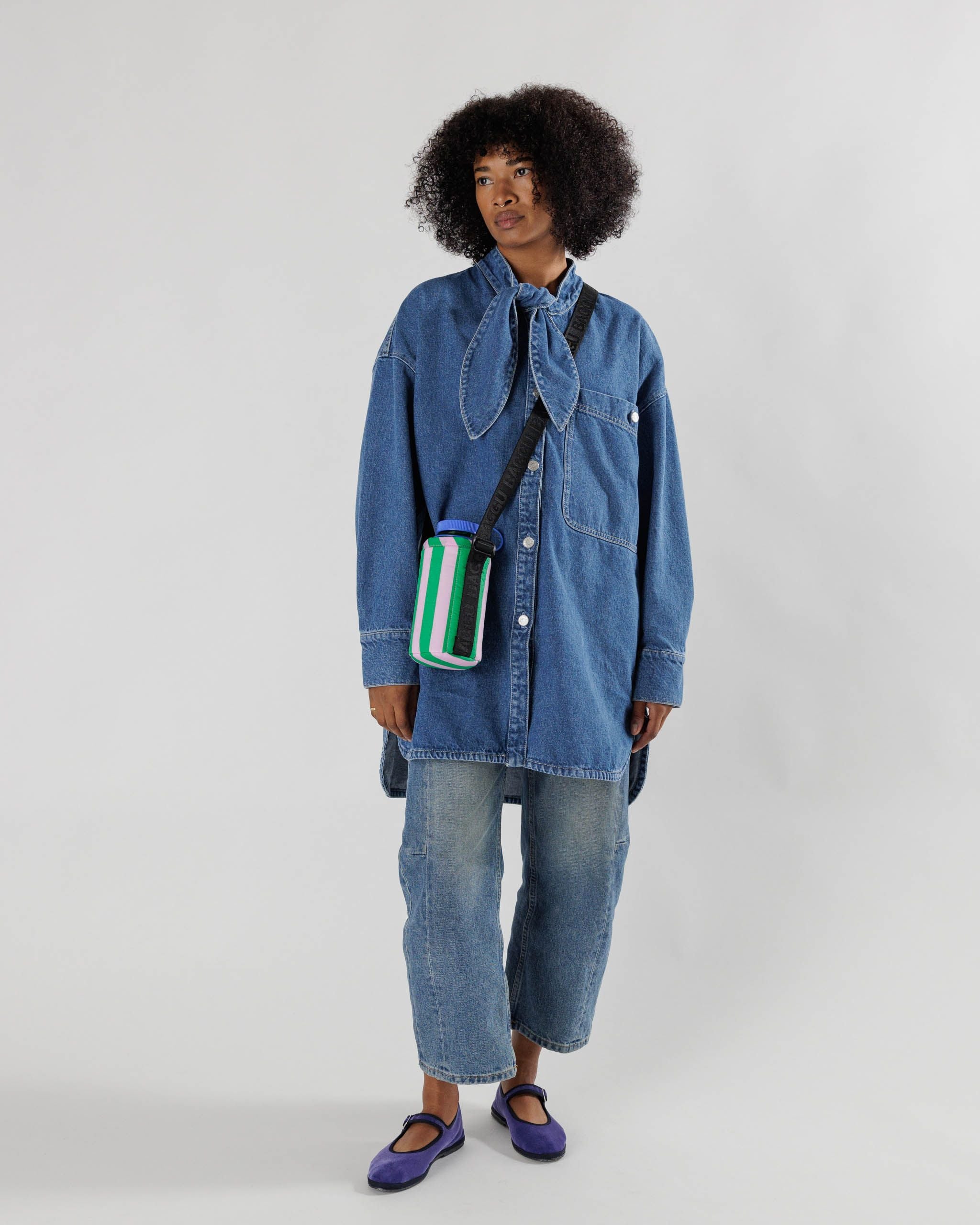 Baggu Puffy Water Bottle Sling - Pool