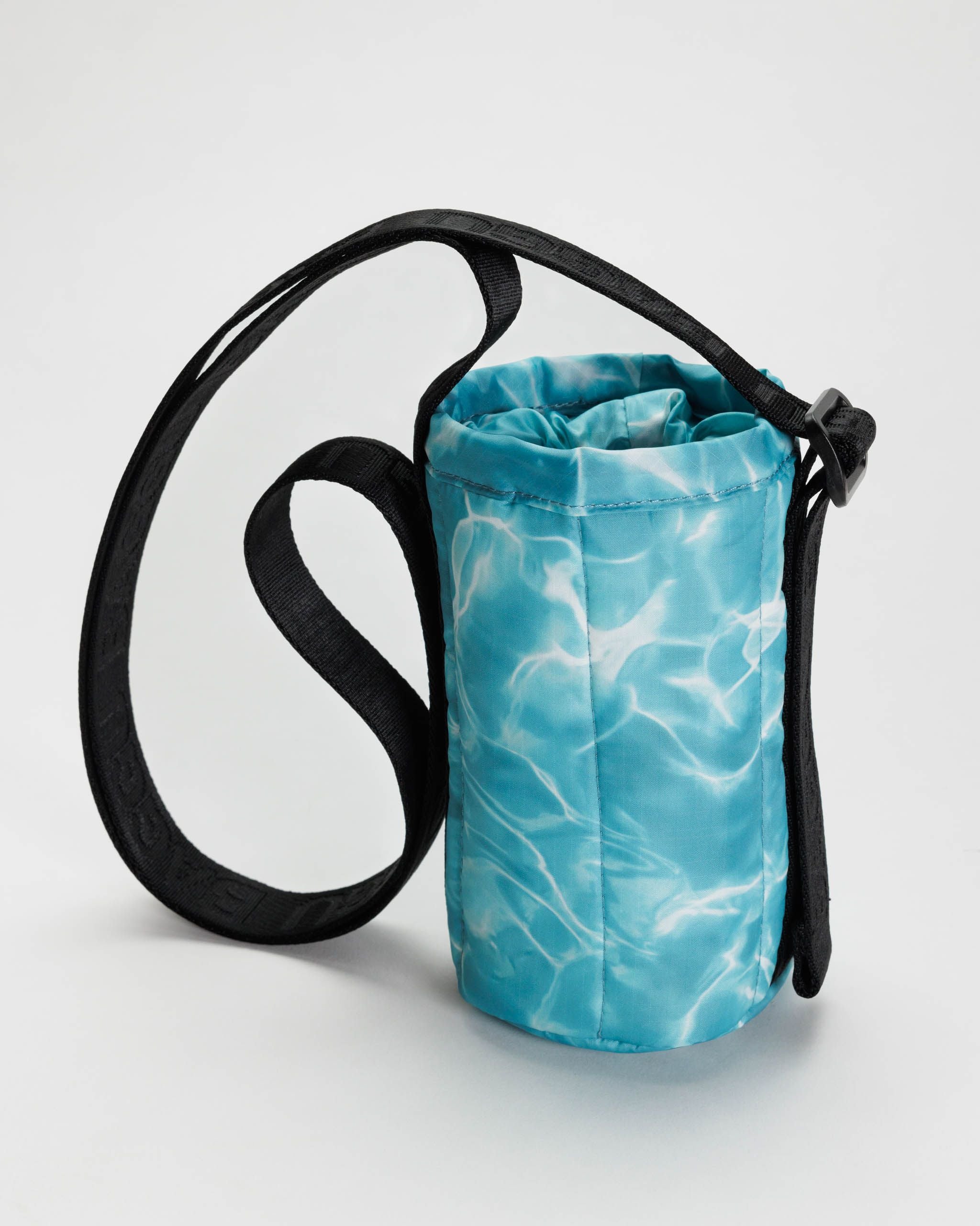 Puffy Water Bottle Sling : Mint Pixel Gingham - Baggu