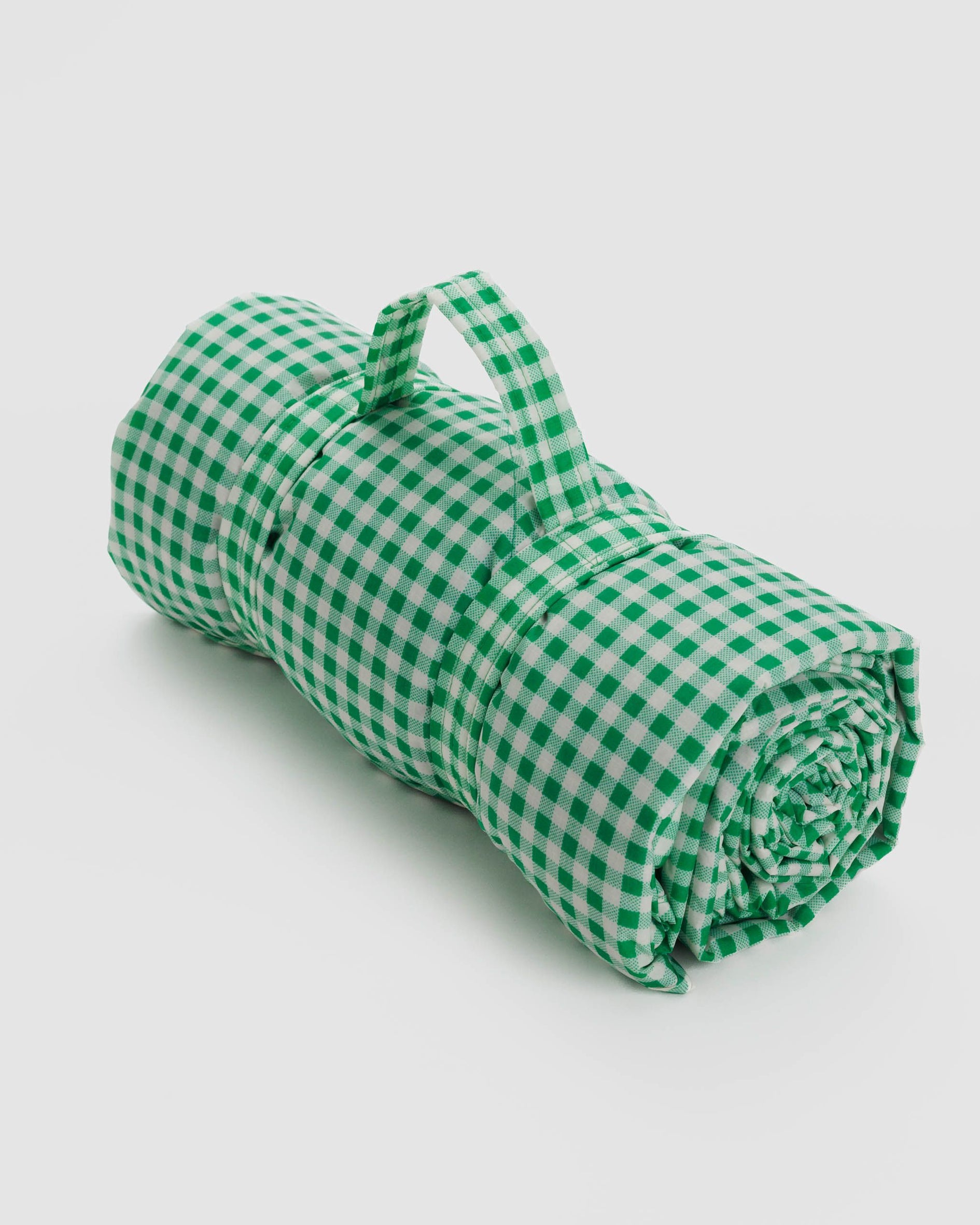 Puffy Picnic Blanket - Green Gingham