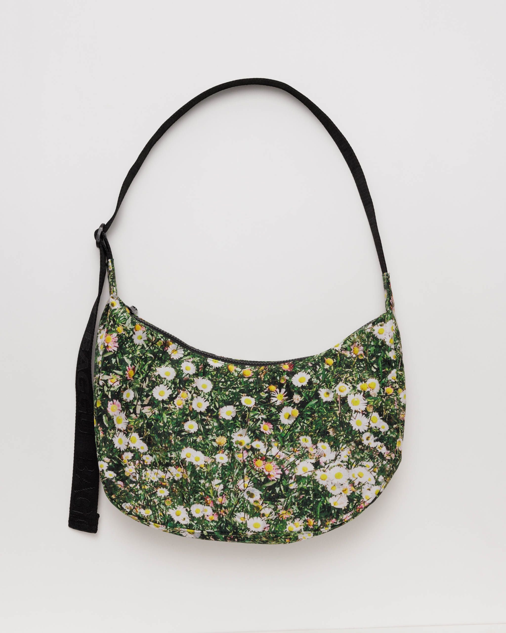 Medium Nylon Crescent Bag - Daisy