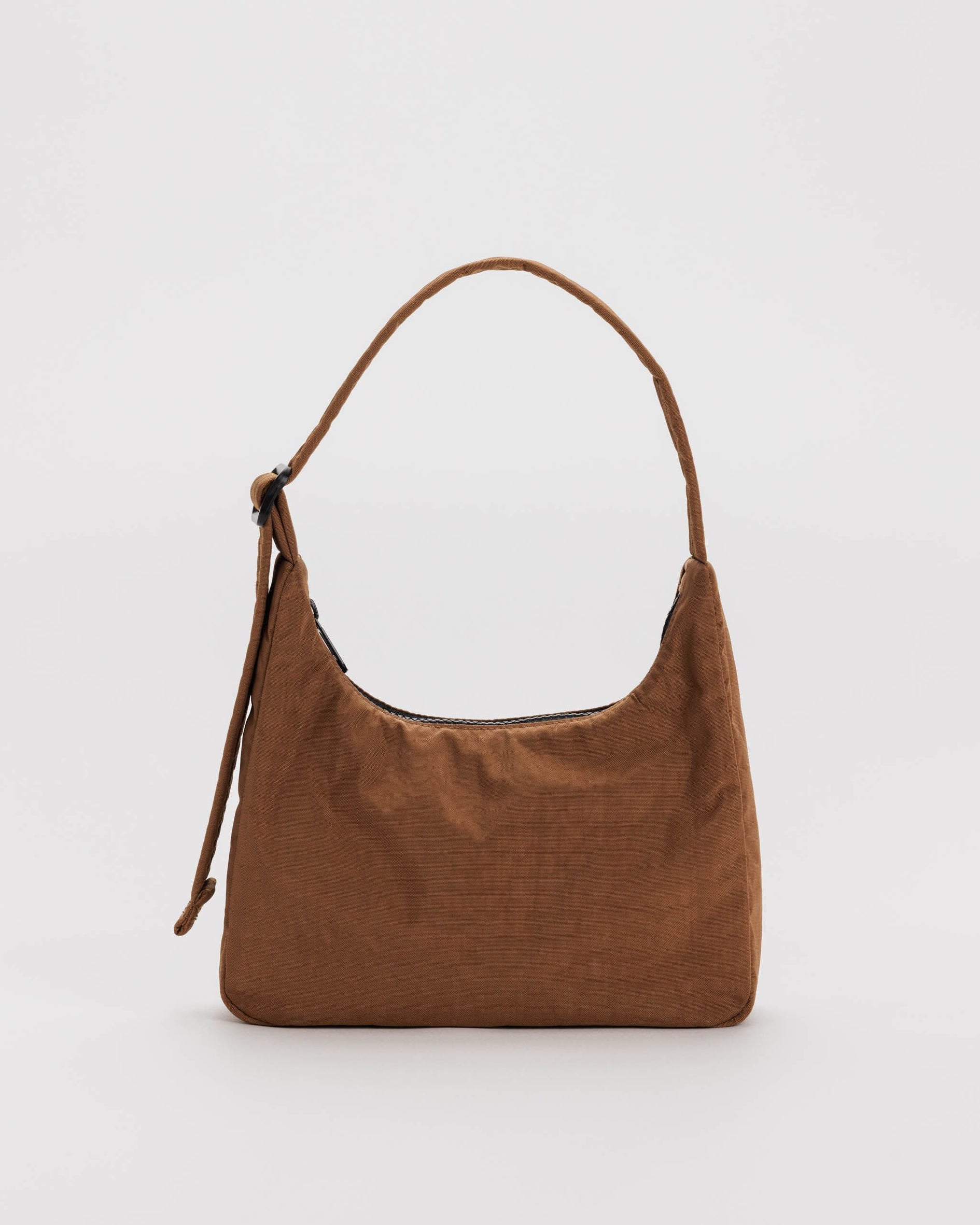 Mini Nylon Shoulder Bag - Brown