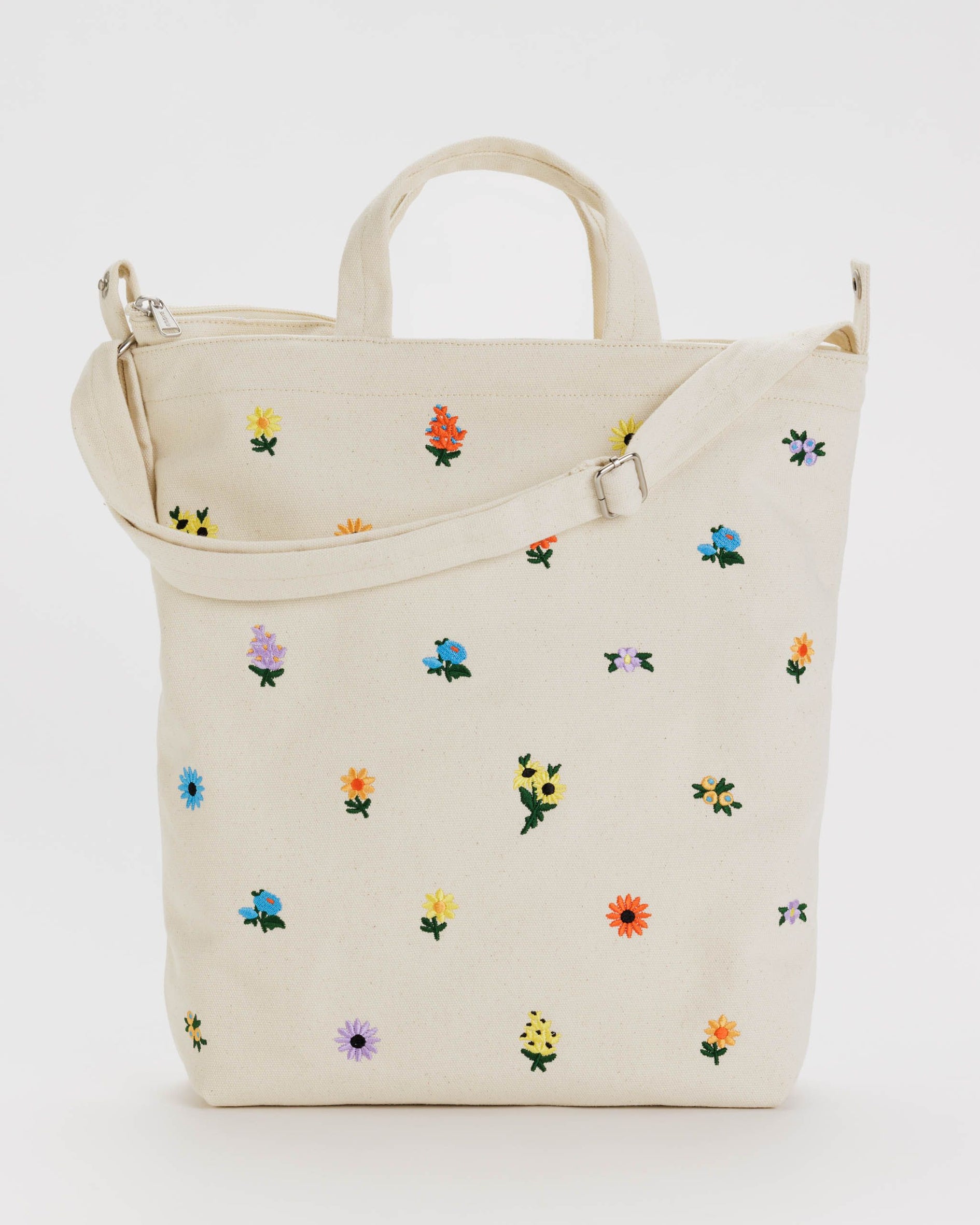 Zip Duck Bag - Embroidered Ditsy Floral