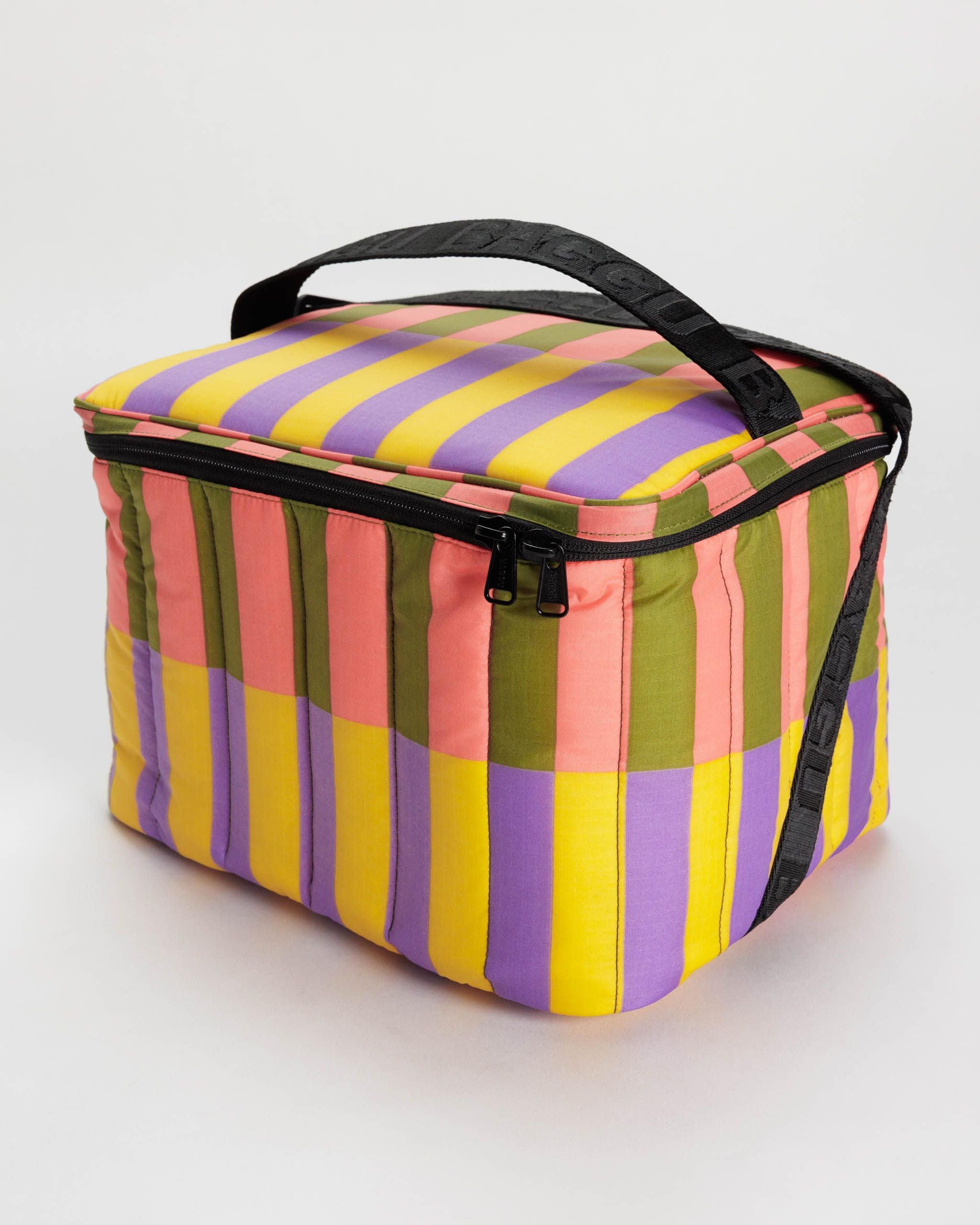 Puffy Cooler Bag - Sunset Quilt Stripe