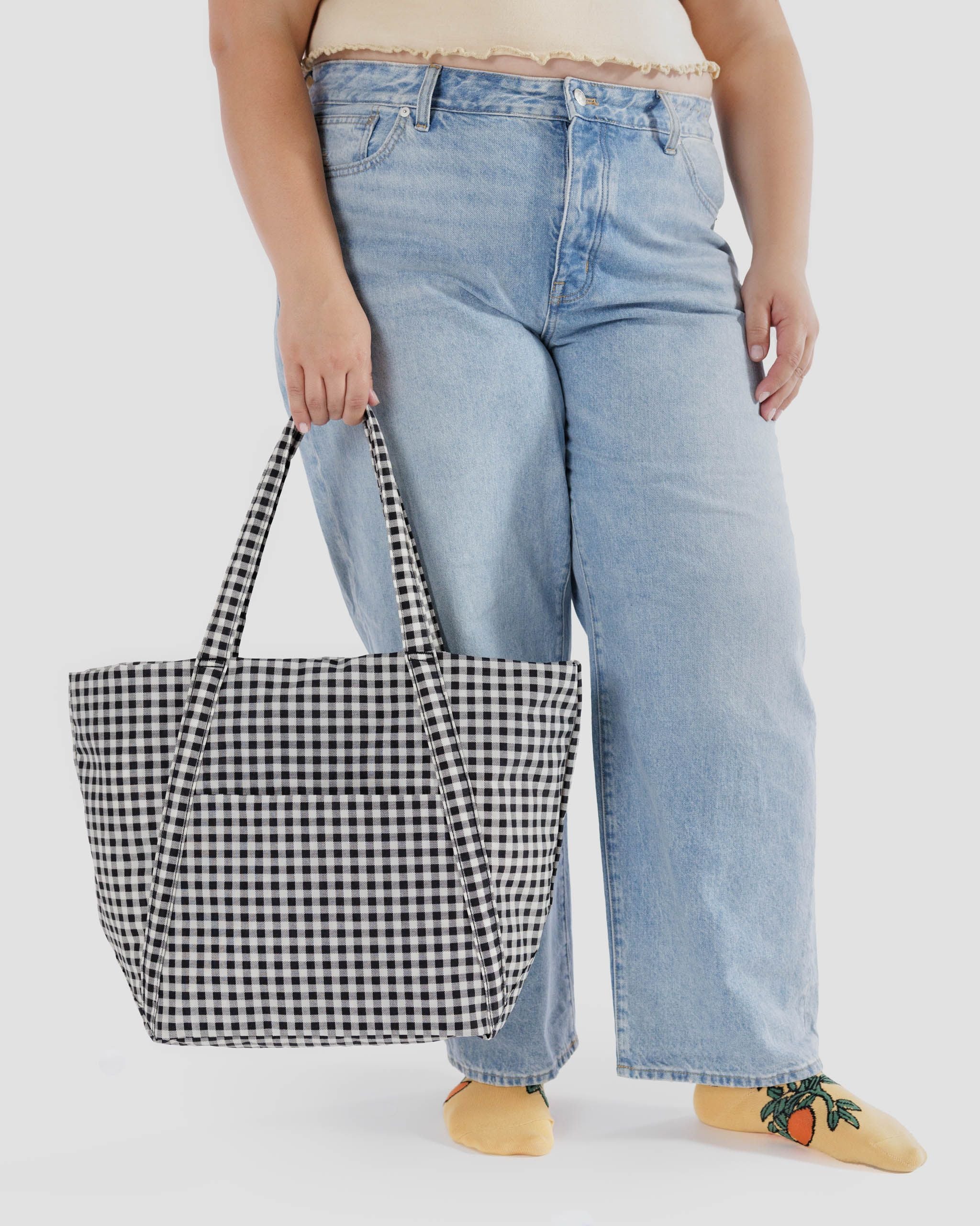 Cloud Bag : Black & White Gingham - Baggu