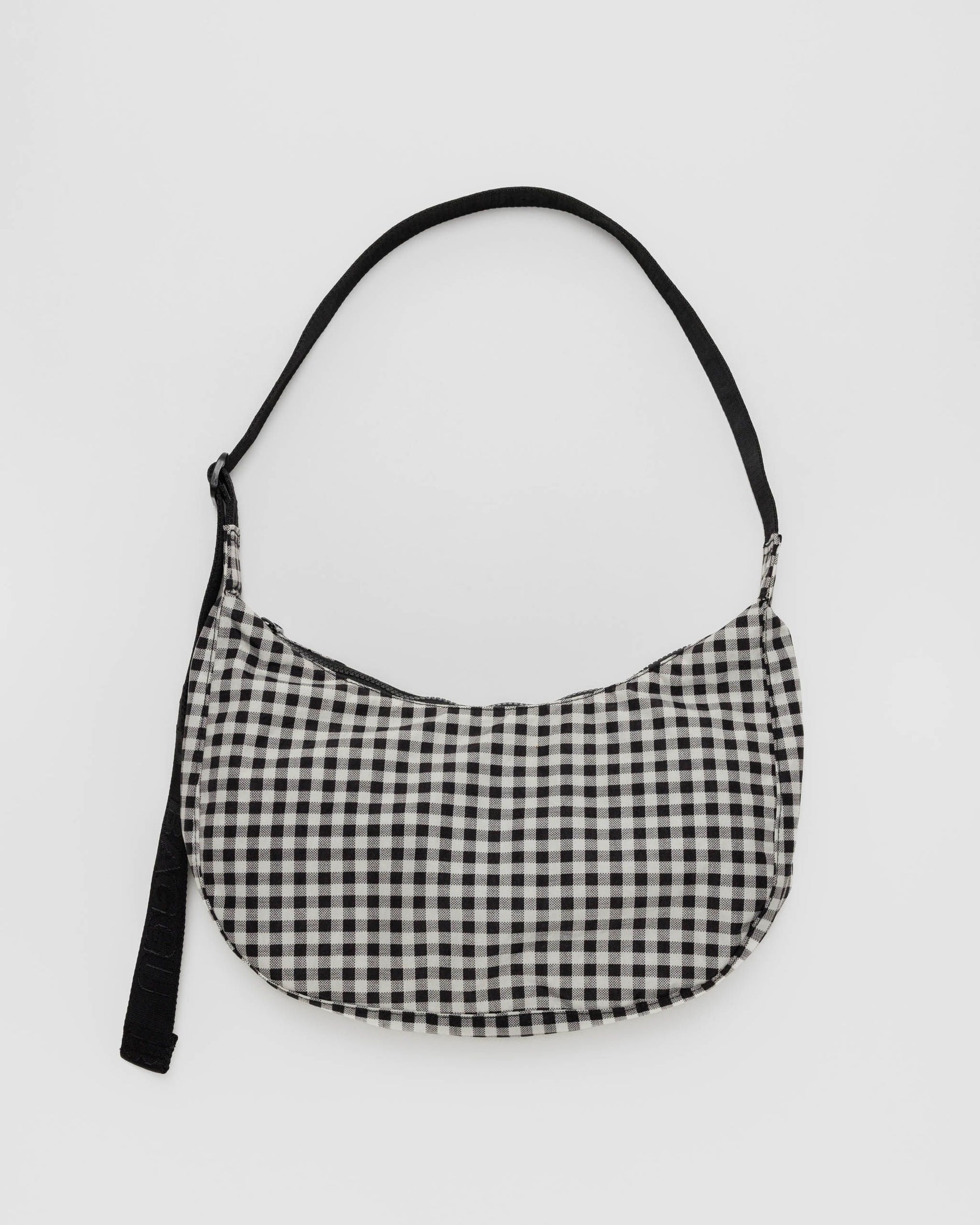 Medium Nylon Crescent Bag : Black - Baggu