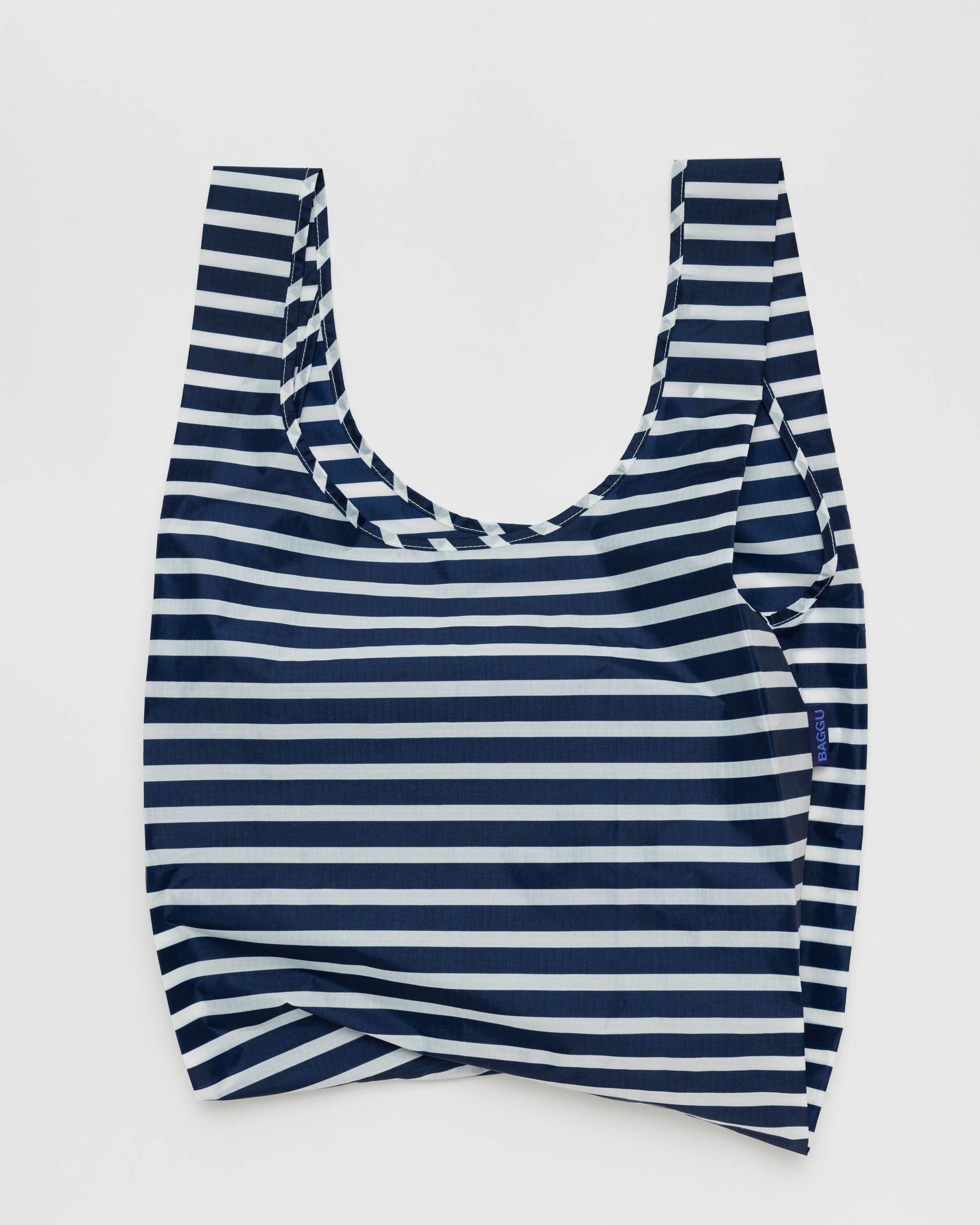 Standard Baggu - Navy Stripe