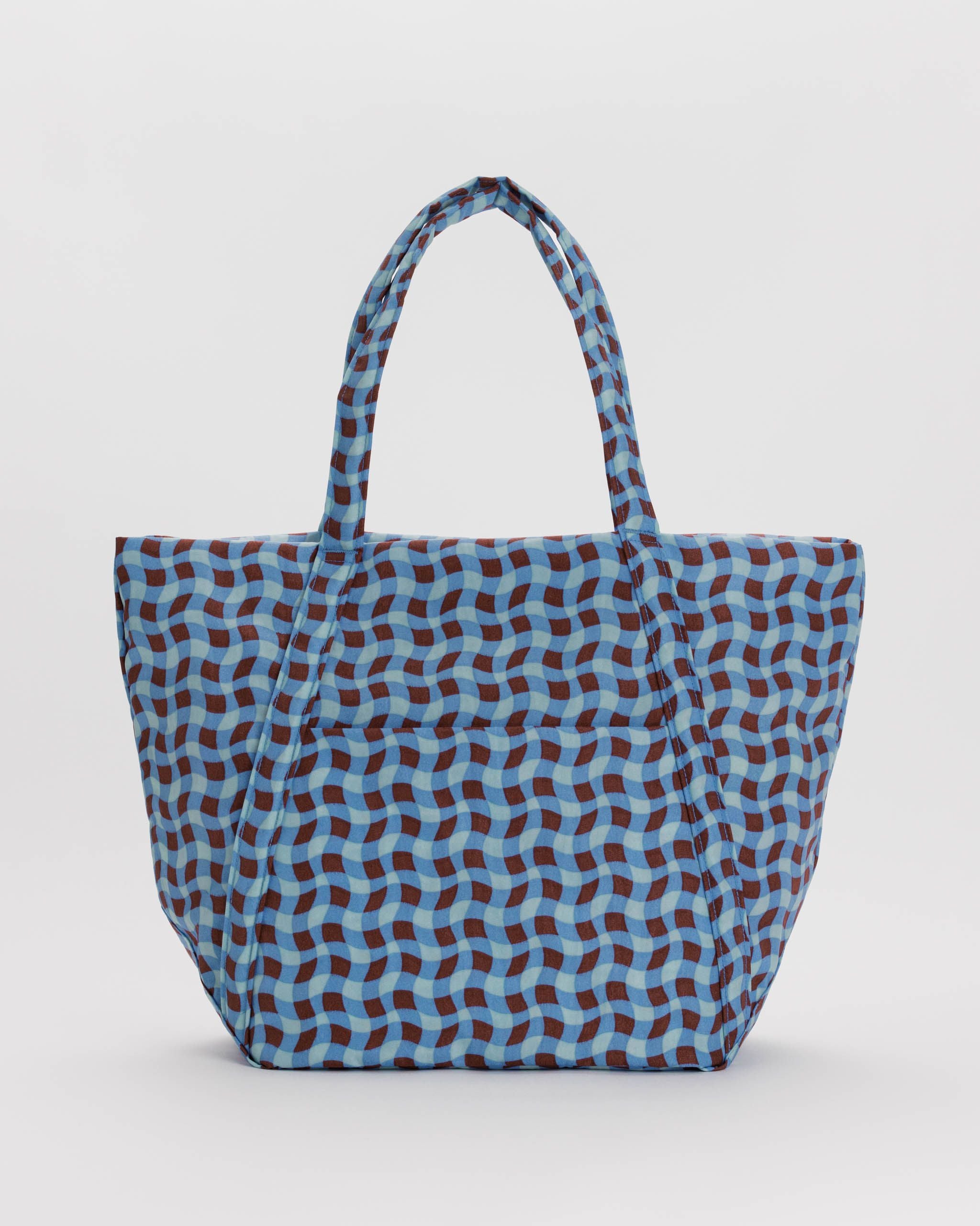 Cloud Bag - Wavy Gingham Blue