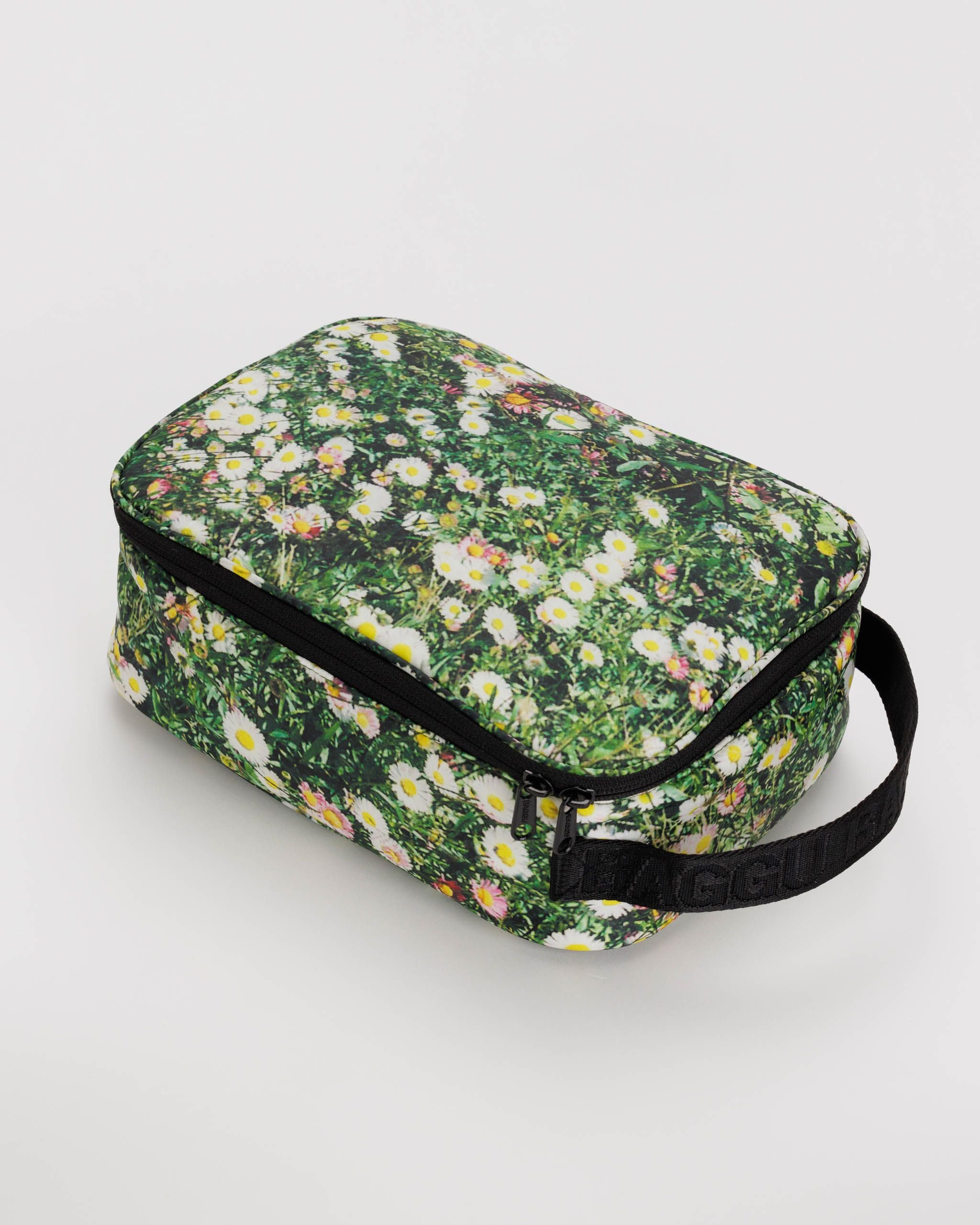 Daisy Print Lunch Bag, Portable Insulated Lunch Box Storage Bag For Outdoor